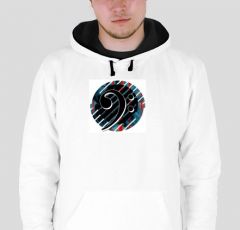 Bass clef  B5 Hoodie double color